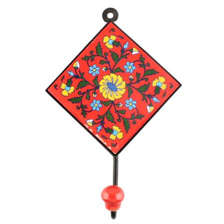 Wheel Flower Ceramic Tile Hook